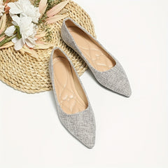 Women's Canvas Ballet Flats Soft Sole Slip On Shoes