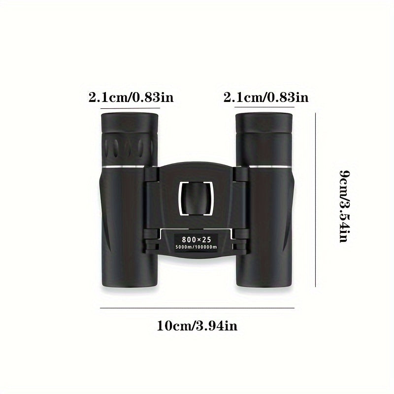 800 25 HD Binoculars Portable Folding Telescope For Camping Traveling