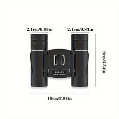 800 25 HD Binoculars Portable Folding Telescope For Camping Traveling