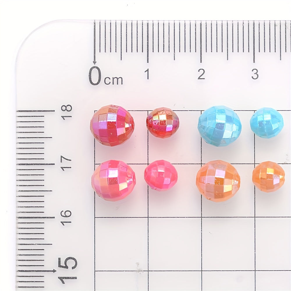 100-200PCS Round Acrylic Spacer Beads For DIY Jewelry Making