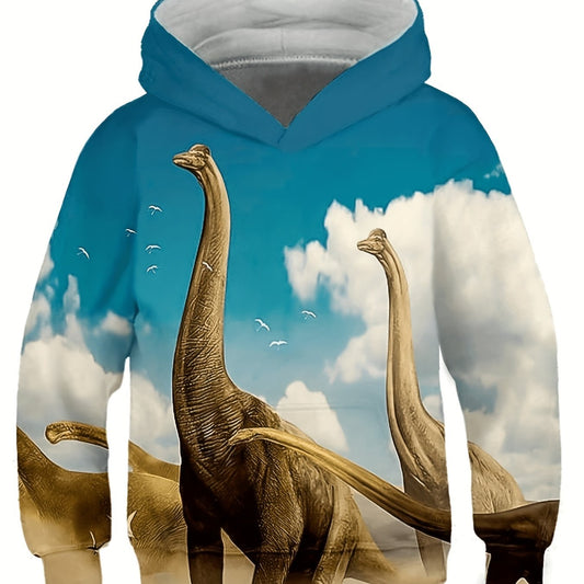 Kids Dinosaur Hoodie Sweatshirt Pullover Long Sleeve Unisex Tops