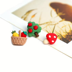 20pcs Cartoon Flower Thumb Nails Push Pins Fruit Basket Cork Board Decoration