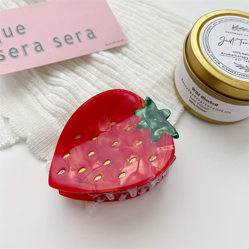 Creative Strawberry Hair Claw Nonslip Ponytail Holder Hair Clip