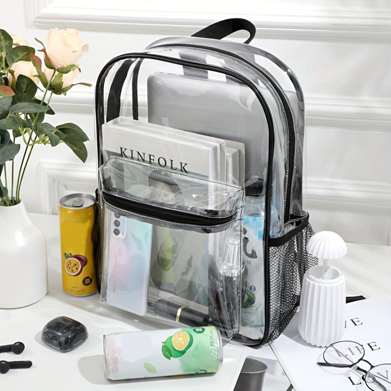 Large Capacity Backpack PVC Lightweight Waterproof Commuter Bag