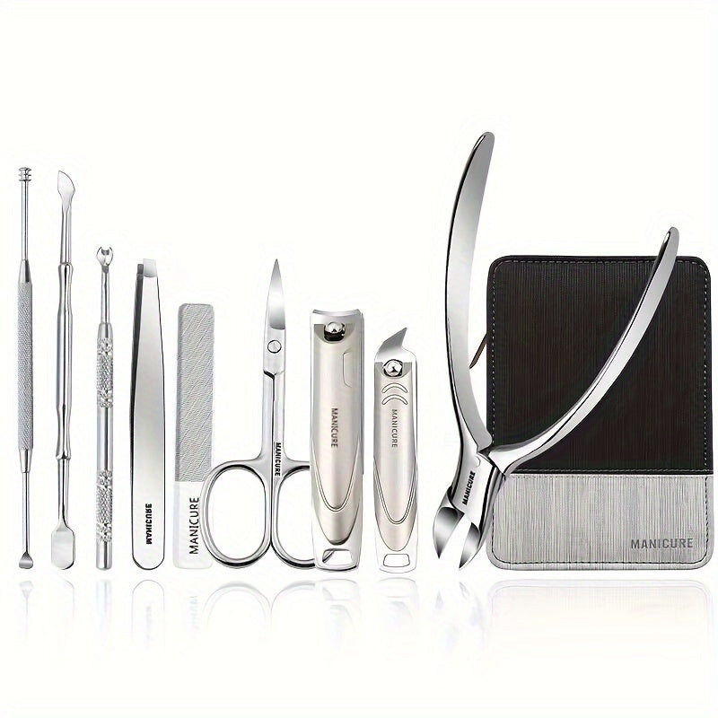 Professional 9-In-1 Nail Clippers Set with Storage Bag