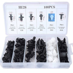 100pcs Mixed Car Buckle Fastener Set for Automotive Furniture Industry