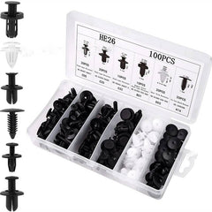 100pcs Mixed Car Buckle Fastener Set for Automotive Furniture Industry