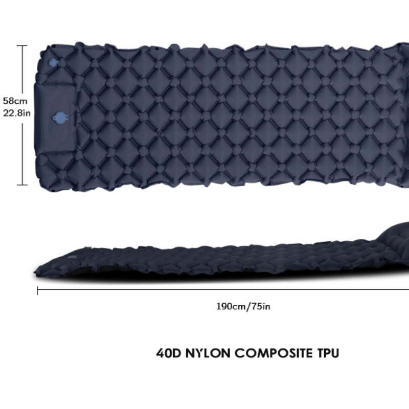 Ultralight Camping Sleeping Pad Inflatable Mattress with Pillows