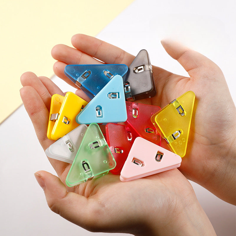 Triangle Clip Office Stationery Anti-curl Acrylic Storage Folder