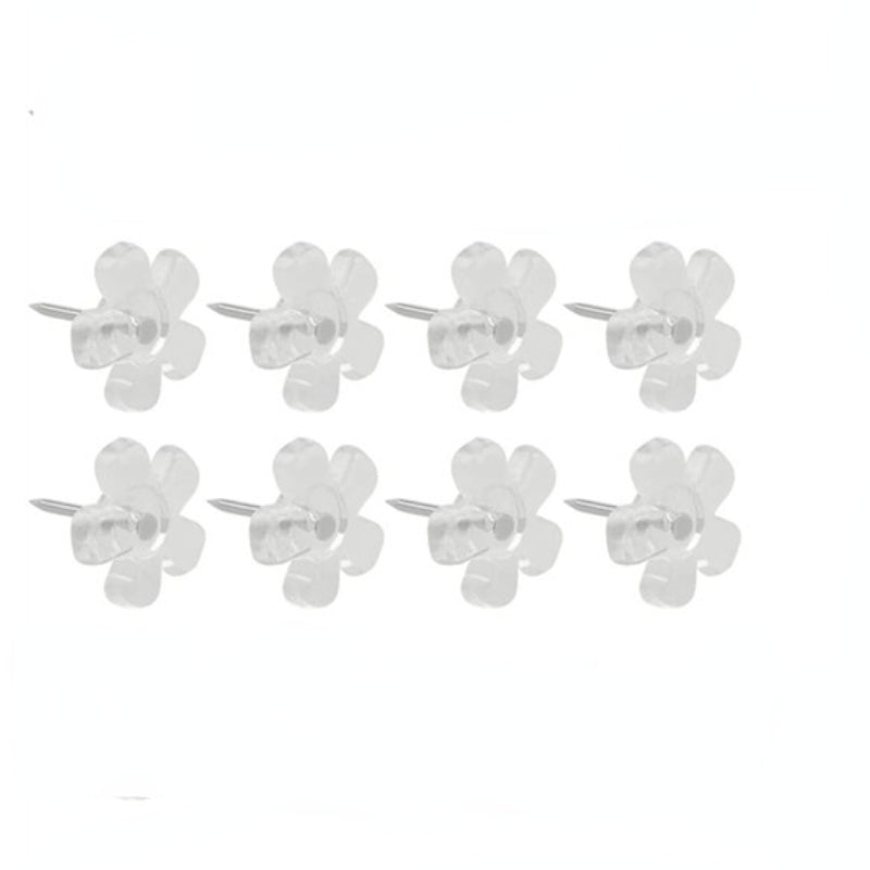 100pcs Creative Transparent Flower Plastic Racer Nail