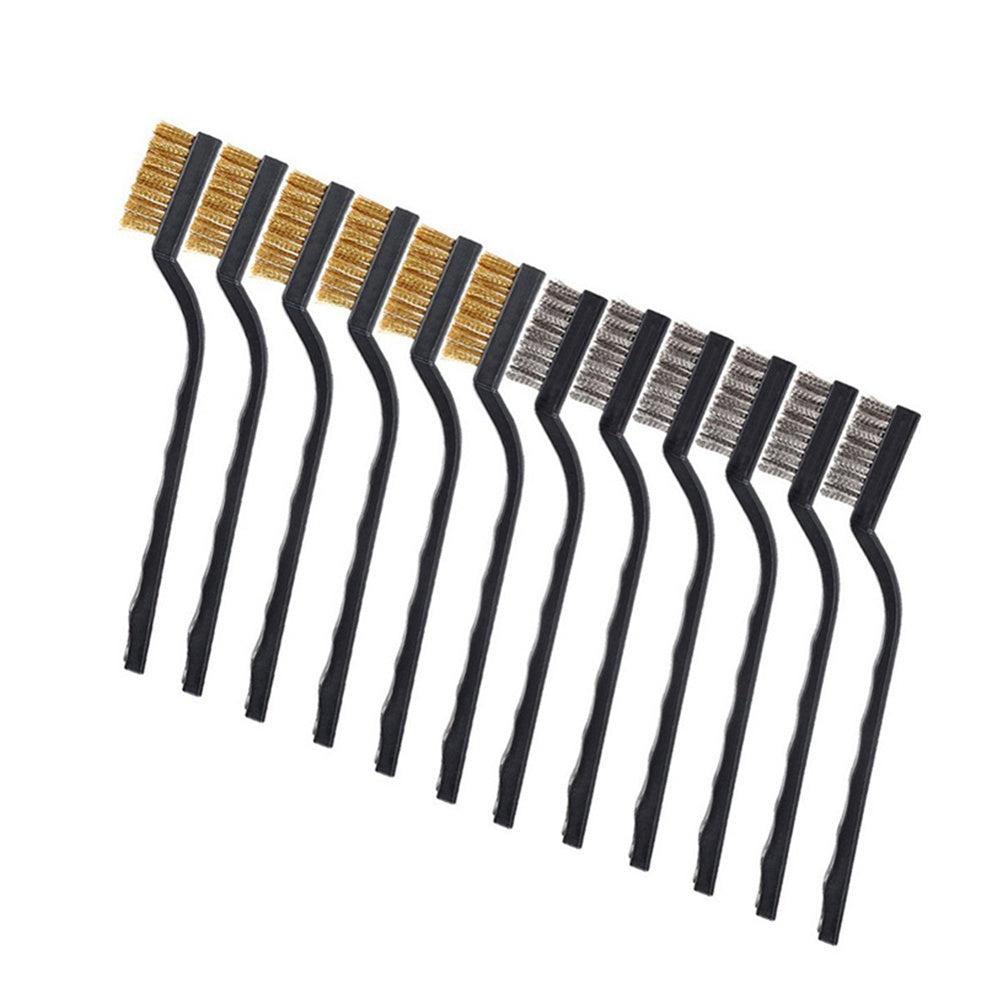 3pcs Mini Stainless Steel Rust Brush Brass Cleaning Detail Metal Brush Kit