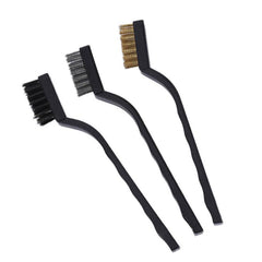 3pcs Mini Stainless Steel Rust Brush Brass Cleaning Detail Metal Brush Kit