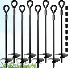 8pcs 15in Heavy-duty Swing Ground Anchors for Swings and Tents