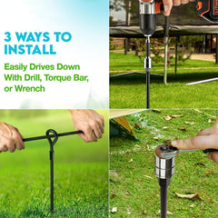8pcs 15in Heavy-duty Swing Ground Anchors for Swings and Tents