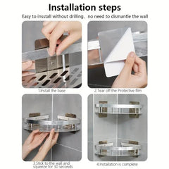 Bathroom Wall Caddy Shelves Shower Storage Rack Holder