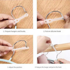 20pcs Silicone Hanger Windproof Buckle Anti-slip Fixing Buckle