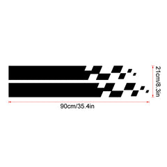 Universal Hood Sports Long Striped Plaid Car Stickers
