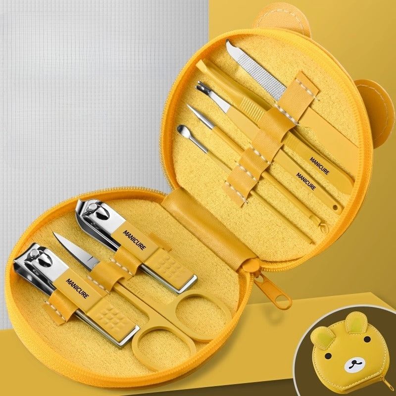 8pcs Small Animal Nail Clippers Set Splash-proof Nail Scissor Manicure Tool