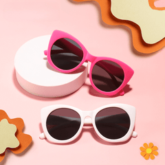 Girl's Cat Eye Frame Sun Protection Sunglasses Decorative Accessory