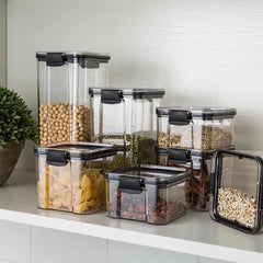 Kitchen Pantry Storage Containers with Lids, Set of 3