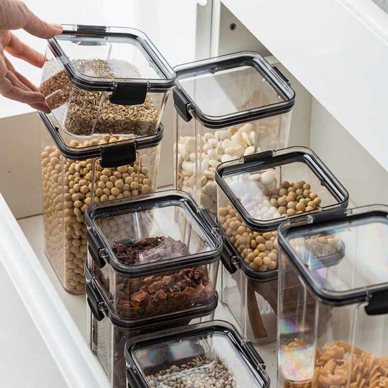 Kitchen Pantry Storage Containers with Lids, Set of 3