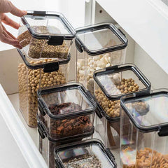 Kitchen Pantry Storage Containers with Lids, Set of 3