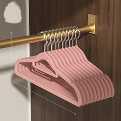 5pcs Velvet Hangers Non Slip Flocked Trouser Skirt Hanger