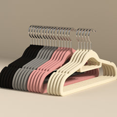 5pcs Velvet Hangers Non Slip Flocked Trouser Skirt Hanger