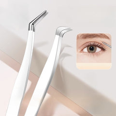 4pcs Eyelash Extension Tweezers Curved Tip False Lash Tools