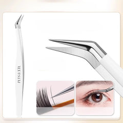 4pcs Eyelash Extension Tweezers Curved Tip False Lash Tools