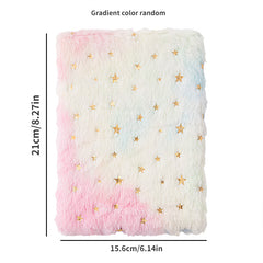 Plush Notebook A4 Gradient Student Diary High Value Gift Notepad