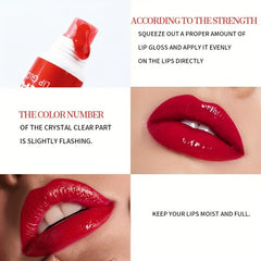 Long-Lasting Red Lip Glaze Lip Gloss Waterproof Non-Stick Cup Lip Liquid