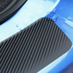 1pc Rear Bumper Protection Carbon Fiber Sticker Car Boot Protective Strip