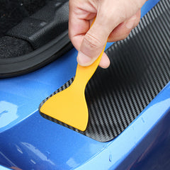 1pc Rear Bumper Protection Carbon Fiber Sticker Car Boot Protective Strip