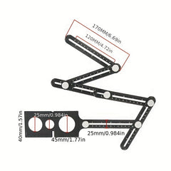 Aluminum Alloy Angle Finder Universal Angler Ruler