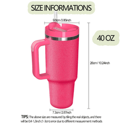 Colorful 40oz Stainless Steel Tumbler With Lid - Thermal Water Bottle