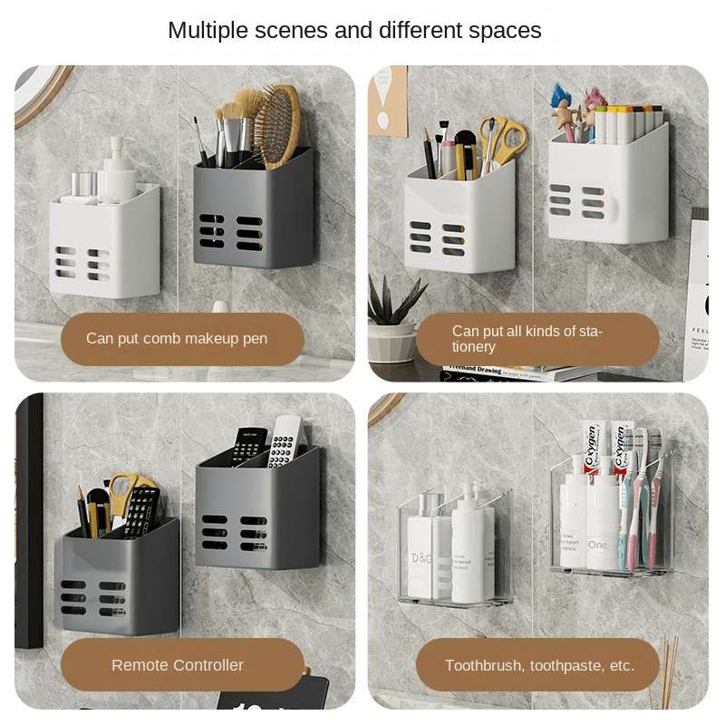 Wall Mounted Cosmetic Storage Rack Bathroom Organizer Stand