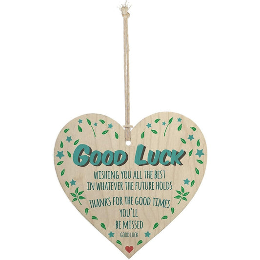 Wooden Work Colleague Resignation Gift Tags - Good Luck