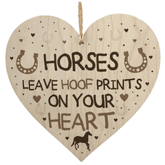 Wooden Heart Horse Sign Home Decor For Friends