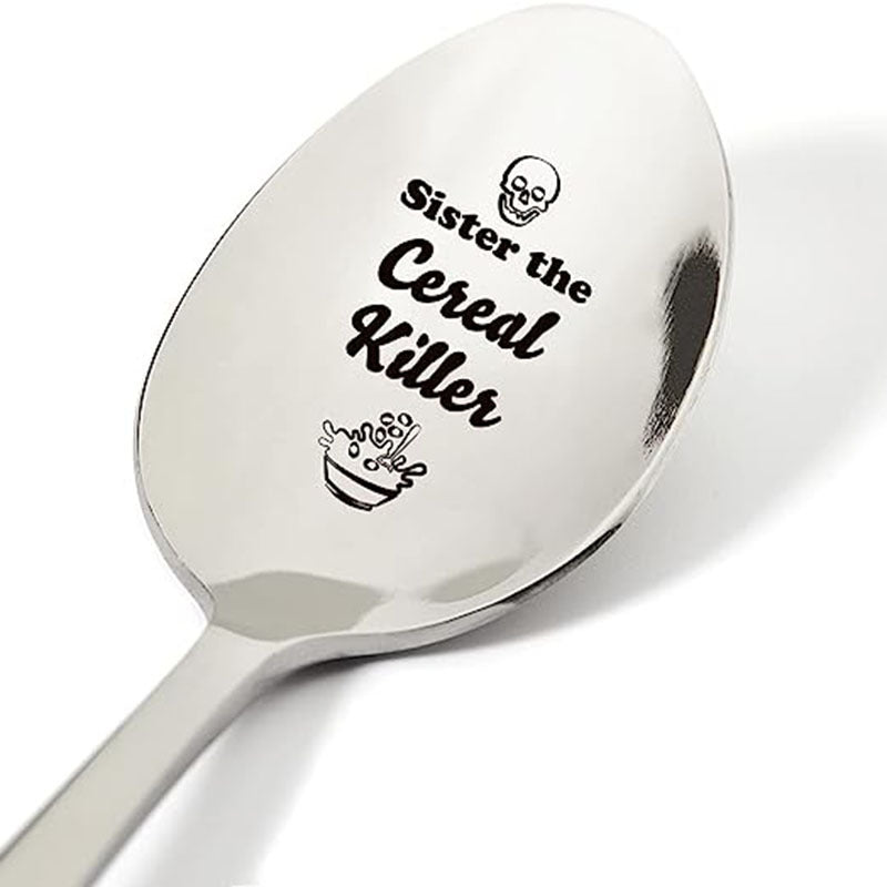 Halloween Stainless Steel Spoon The Cereal Killer Stamped Funny