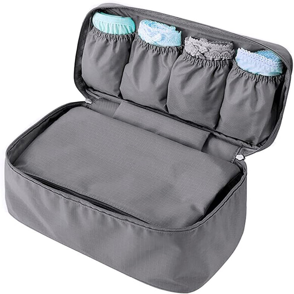 Portable Travel Underwear Storage Bag with Dividers