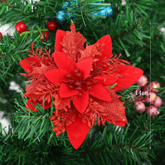 5pcs Artificial Flowers Dry Flowers Clips Stems Christmas Tree Ornaments