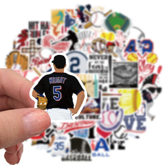 52Pcs Cartoon Baseball Series Graffiti Stickers Waterproof DIY Creative Toys