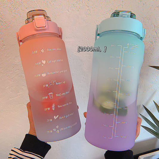 Gradient Water Bottle 26oz Sports Cup Portable Drinkware for Outdoor Activities