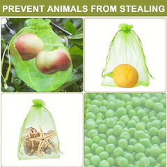 20pcs Fruit Protection Bags Drawstring Mesh for Trees