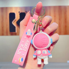 Spaceman Keychain 3D Astronaut Pendant Backpack Charm Car Key Chain Ring