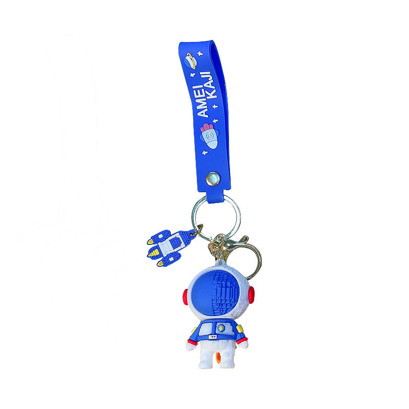 Spaceman Keychain 3D Astronaut Pendant Backpack Charm Car Key Chain Ring