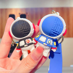 Spaceman Keychain 3D Astronaut Pendant Backpack Charm Car Key Chain Ring