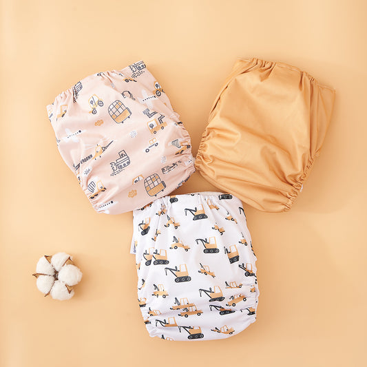 Coolapeach 3pcs Set Washable Baby Cloth Diaper With Inserts