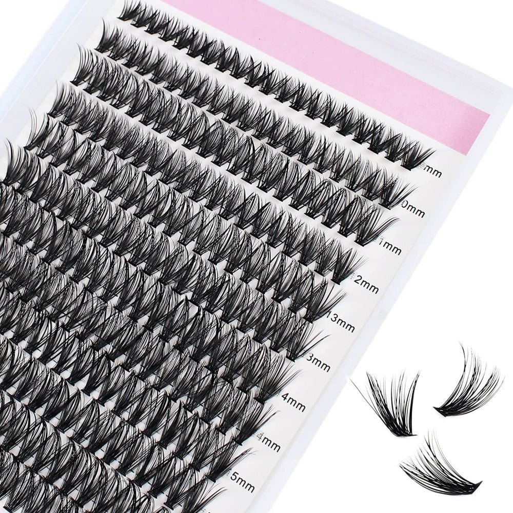 240pcs 40D Eyelash Cluster Extension D Curl Mixed Tray Faux Mink Lashes